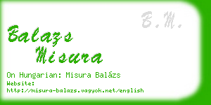 balazs misura business card